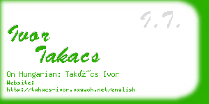 ivor takacs business card